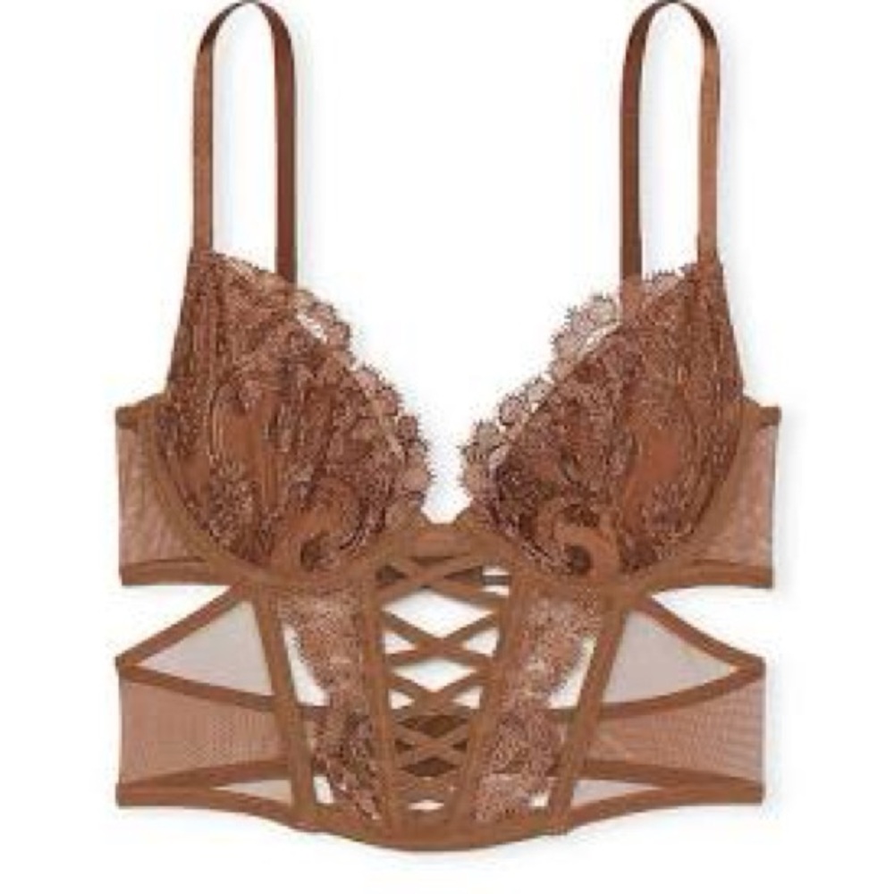 BOHO FLORAL EMBROIDERY LOW-CUT DEMI CORSET